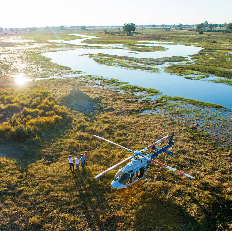 Helicopter Flight - Botswana