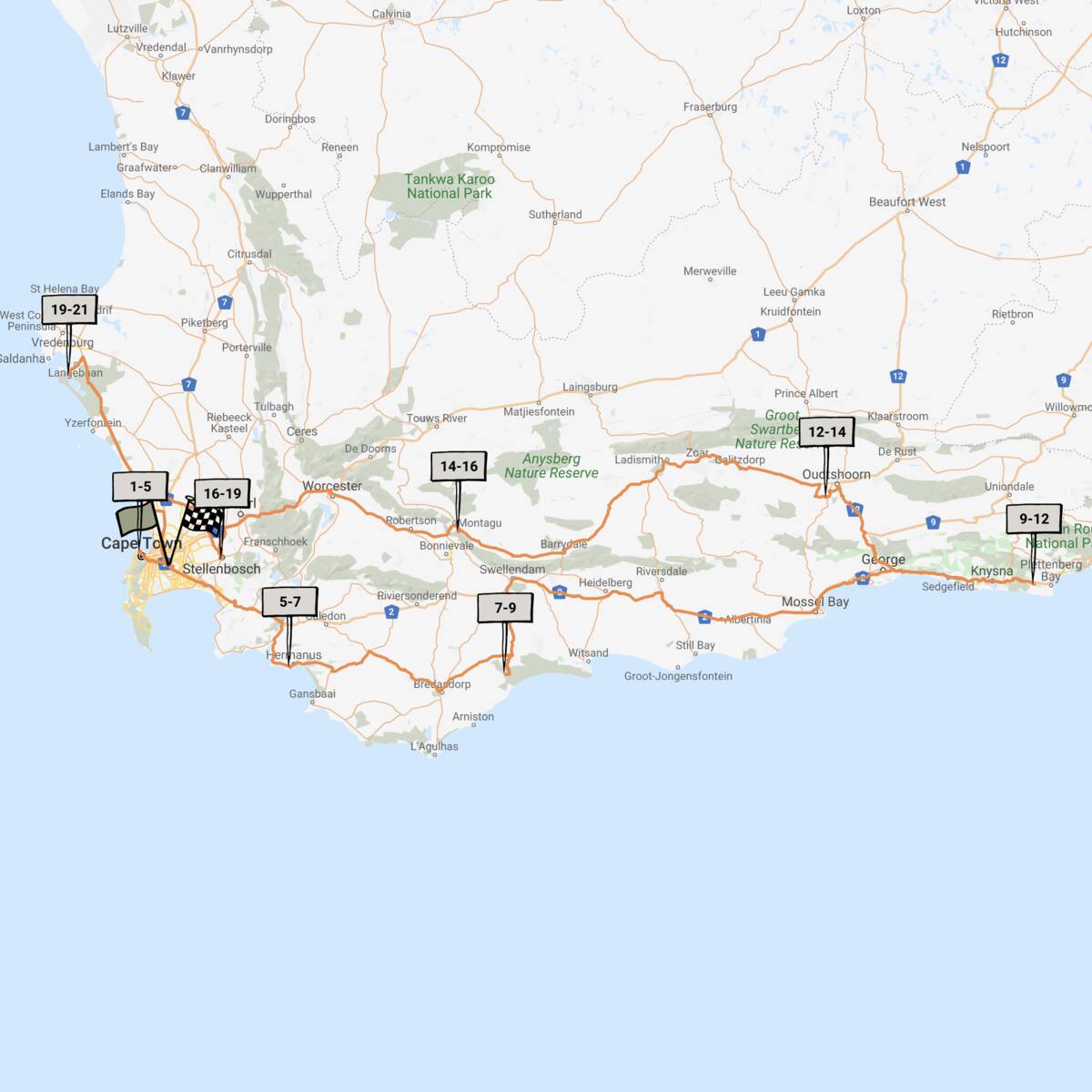 Map showing Plettenberg Bay | Garden Route | South Africa | Expert Africa