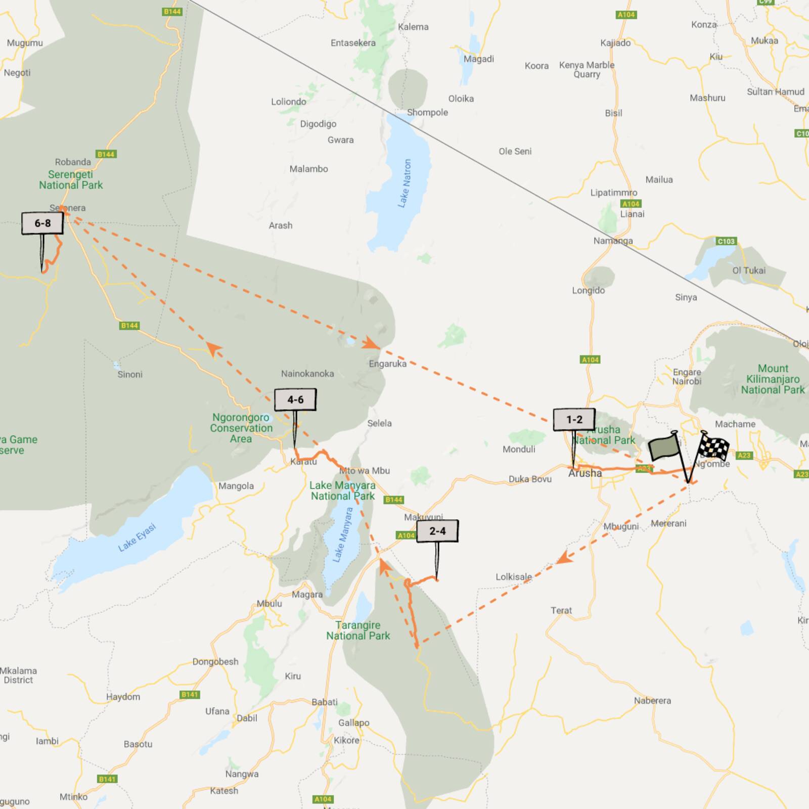 Reference map of Arusha | Tanzania | Expert Africa