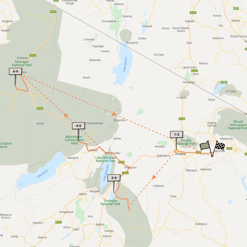 Reference map of Arusha | Tanzania | Expert Africa