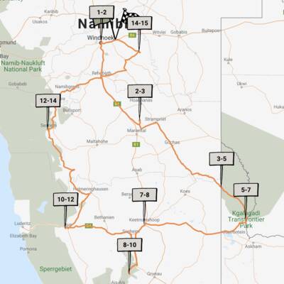 Kgalagadi Transfrontier Park reference map in South Africa | Expert Africa