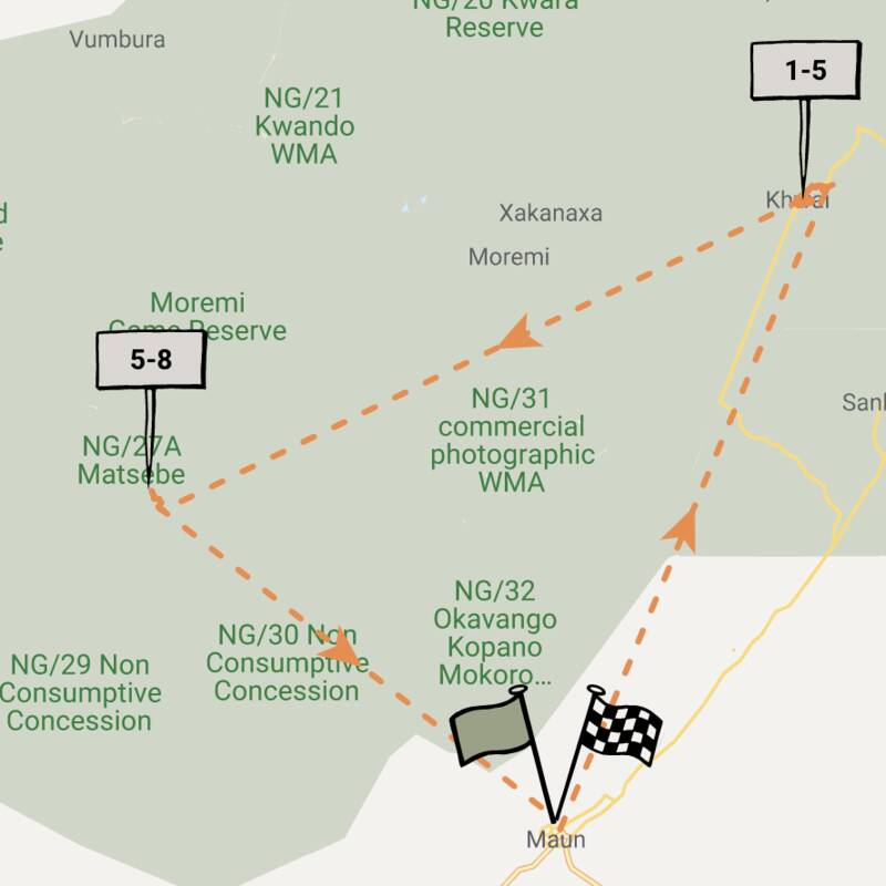 Reference Map Moremi Game Reserve In Botswana Expert Africa