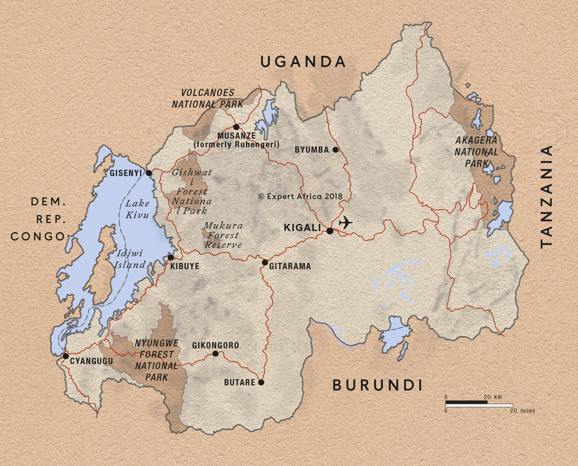 Large Physical Map Of Rwanda Rwanda Africa Mapsland M - vrogue.co