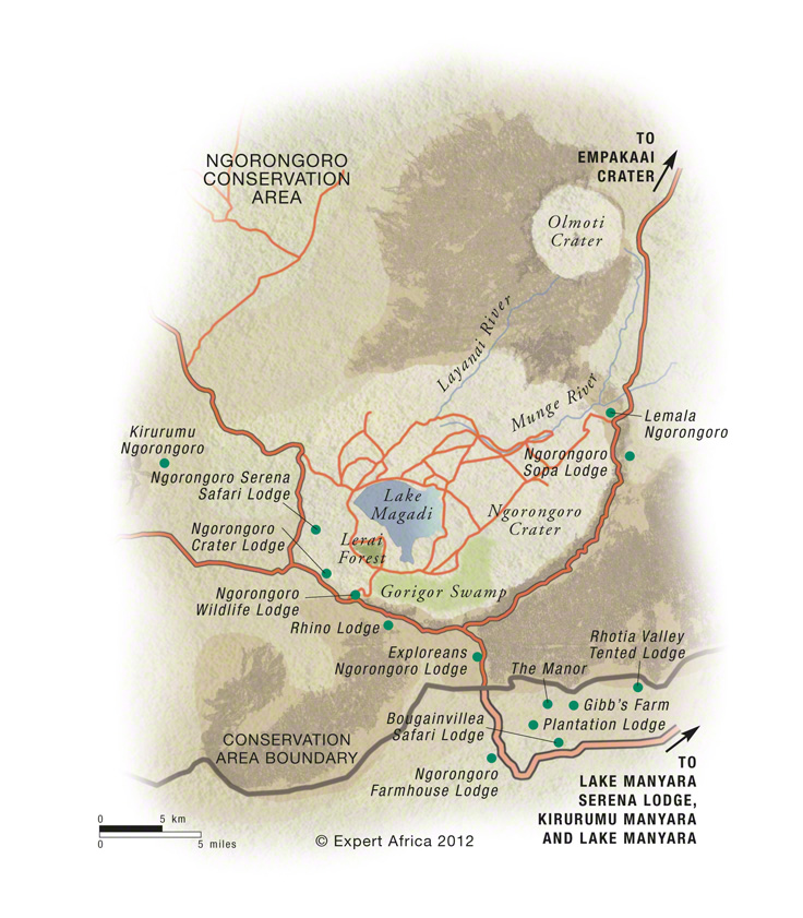 Map of Ngorongoro | Tanzania | (c) Expert Africa