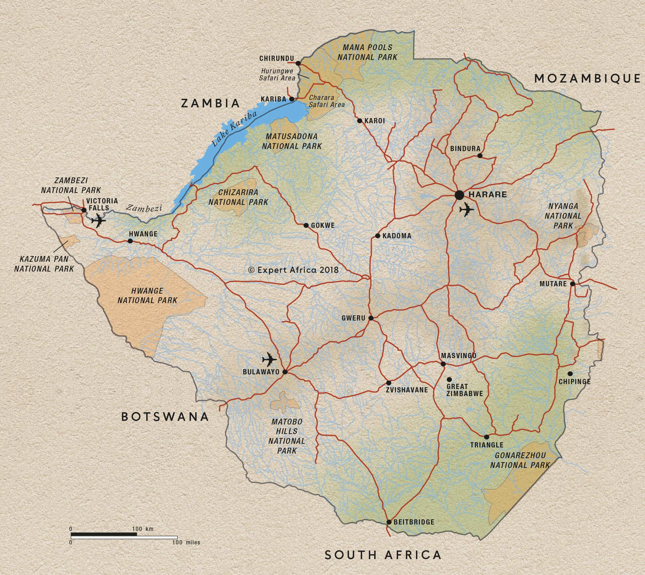 Map of Zimbabwe | © Expert Africa